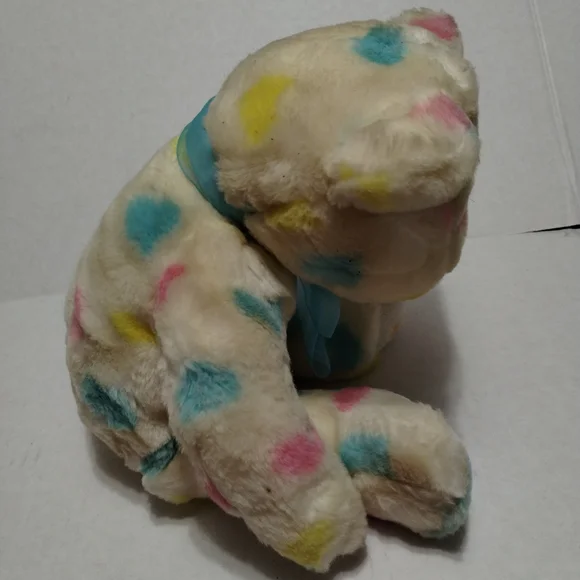 Vintage Beanie Baby Kissme.Ty Multicolor Plush Bear with Blue Bow - Picture 4 of 5